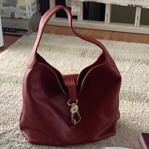 Dooney and Bourke leather red pebble grain shoulder bag